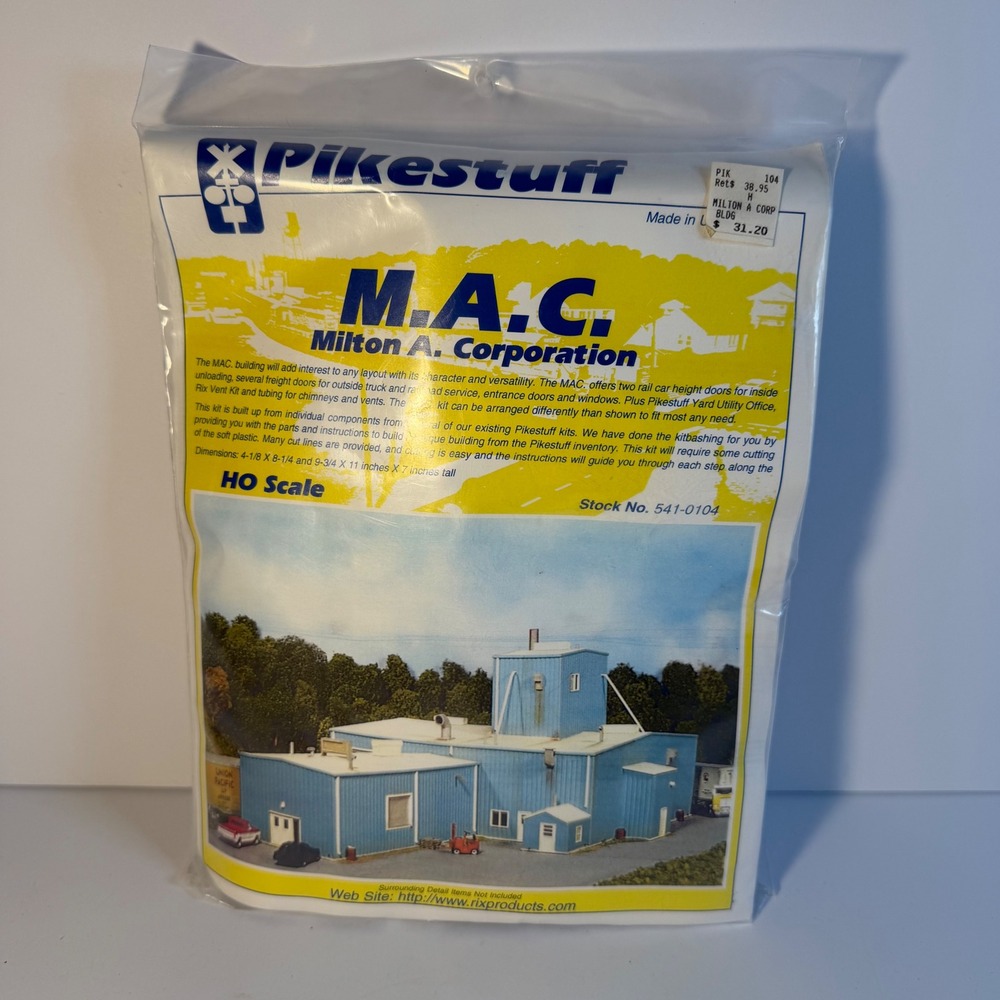 Pikestuff 541-0104 Milton A Corporation HO Scale Building Kit Unbuilt M.A.C.